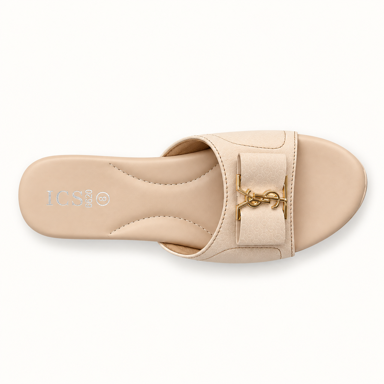 Block Heel PU Slipper